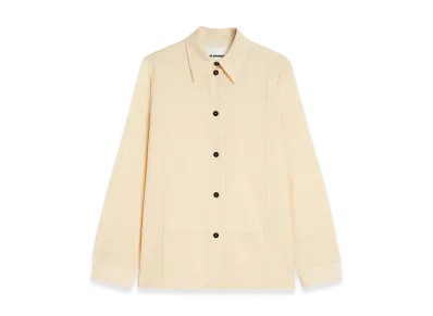 Jil Sander Lightweight Wool Gabardine Shirt "Pearl"