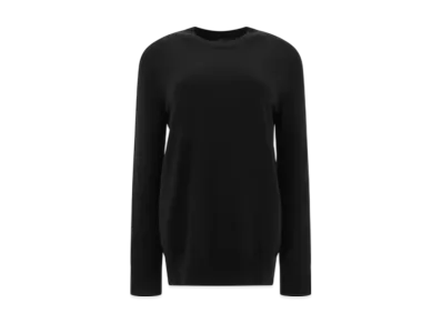 Jil Sander Women's Midweight Wool Crew-Neck Sweater "Black"