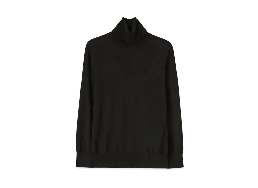 Jil Sander Women's Lightweight Wool High-Neck Sweater "Black"