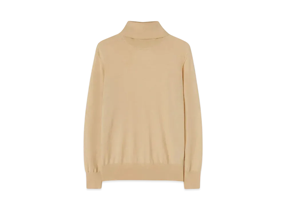 Jil Sander Women's Lightweight Wool High-Neck Sweater "Medium Beige"