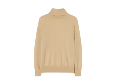 Jil Sander Women's Lightweight Wool High-Neck Sweater "Medium Beige"
