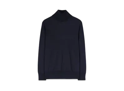 Jil Sander Women's Lightweight Wool High-Neck Sweater "Midnight"