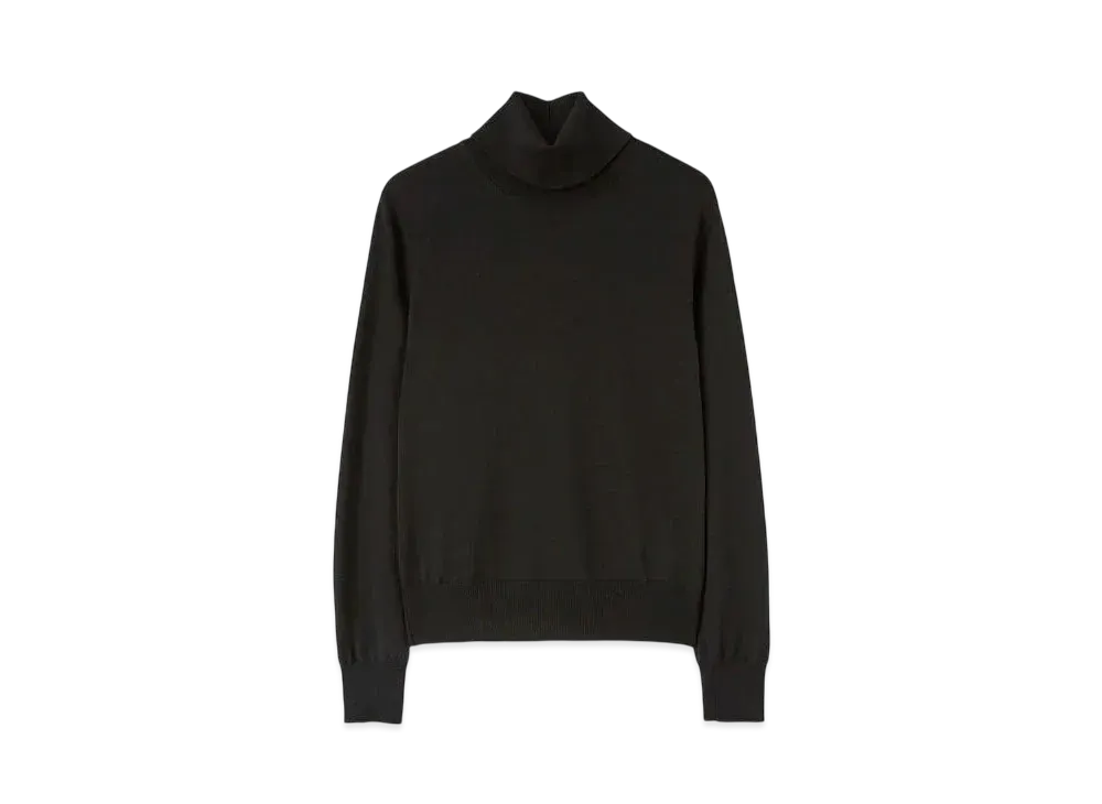 Jil Sander Women's Midweight Wool High-Neck Sweater "Black"