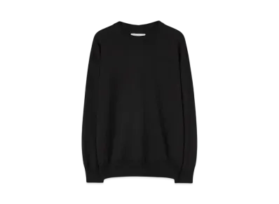 Jil Sander Women's Midweight Wool Crew-Neck Sweater "Black"