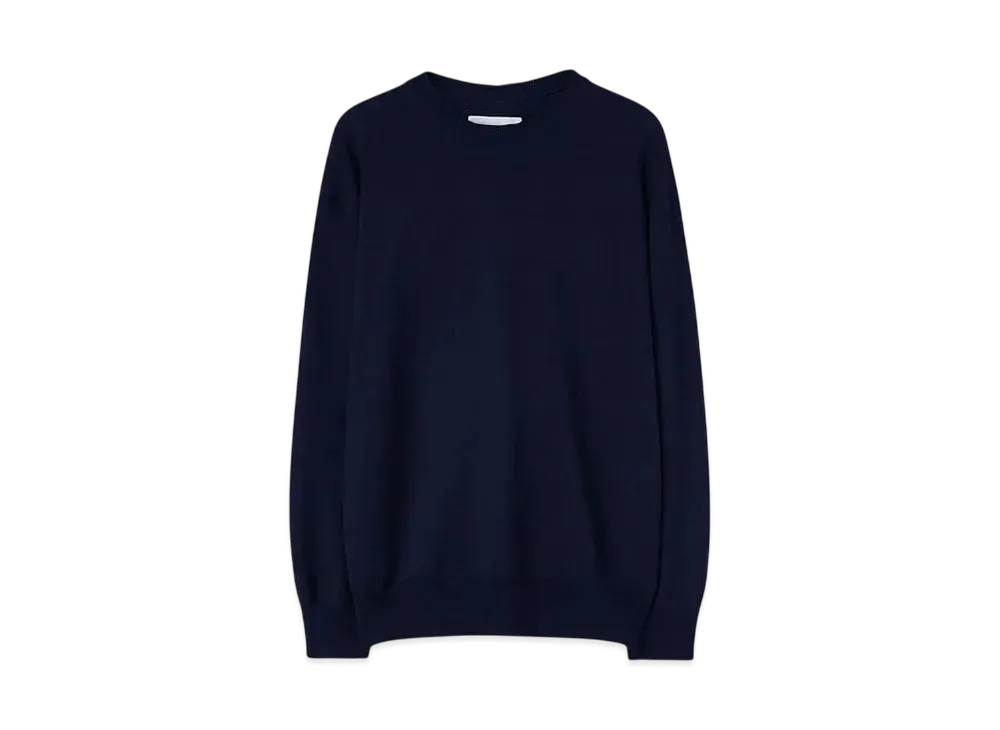 Jil Sander Women's Midweight Wool Crew-Neck Sweater "Midnight"
