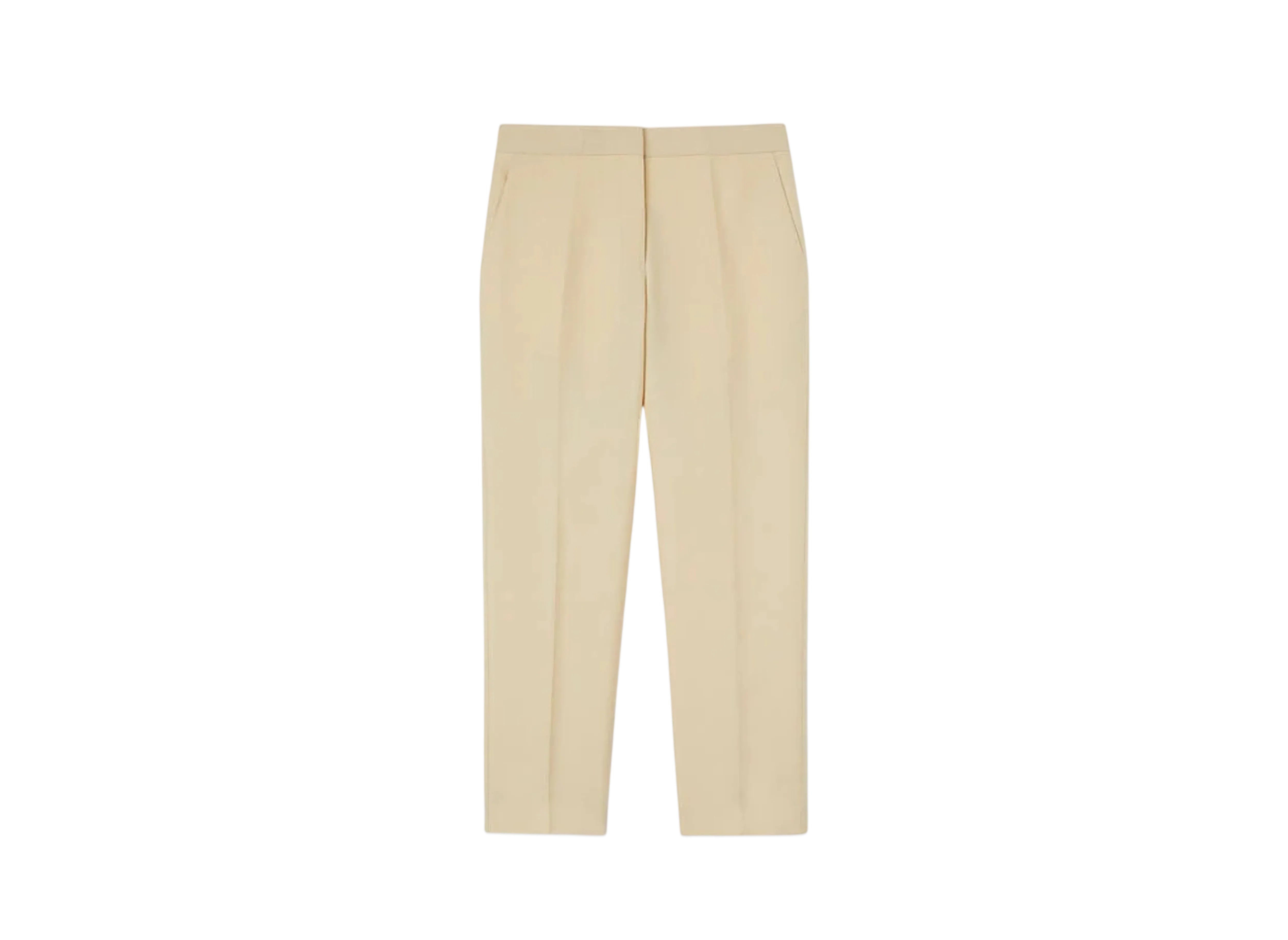 Jil Sander Women's Techno Gabardine Tailored Trousers "Champagne"