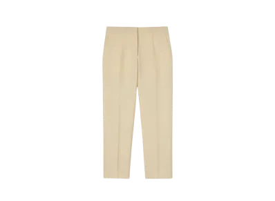 Jil Sander Women's Techno Gabardine Tailored Trousers "Champagne"