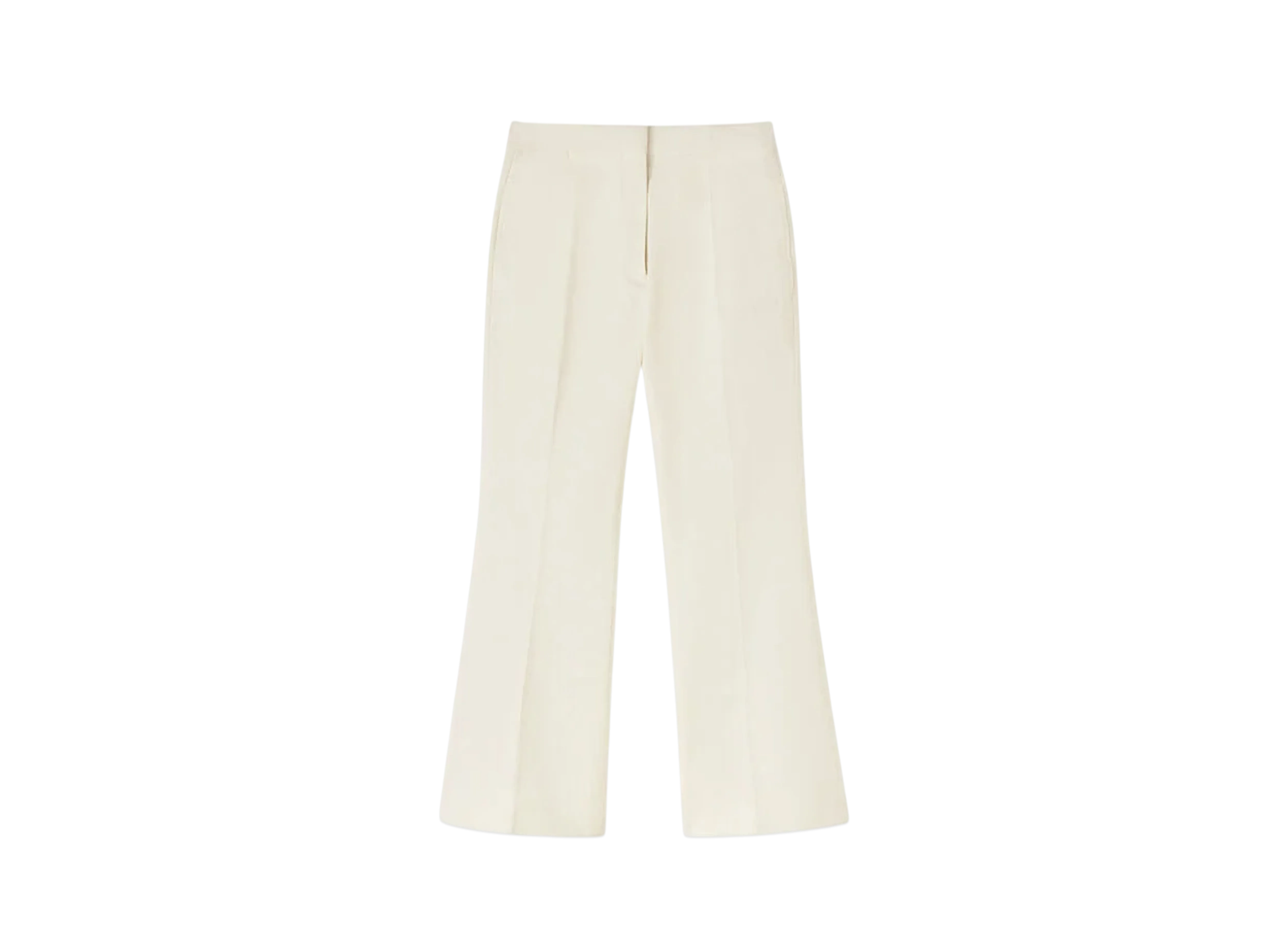 Jil Sander Women's Cotton Gabardine Tailored Trousers "Chalk"