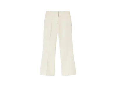 Jil Sander Women's Cotton Gabardine Tailored Trousers "Chalk"