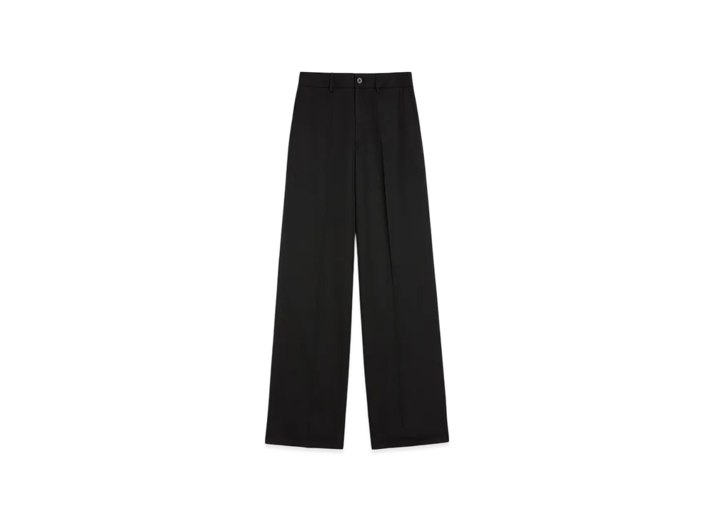 Jil Sander Lightweight Wool Gabardine Trousers "Black"