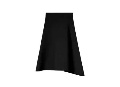 Jil Sander Women's Viscose Knit Skirt "Black"