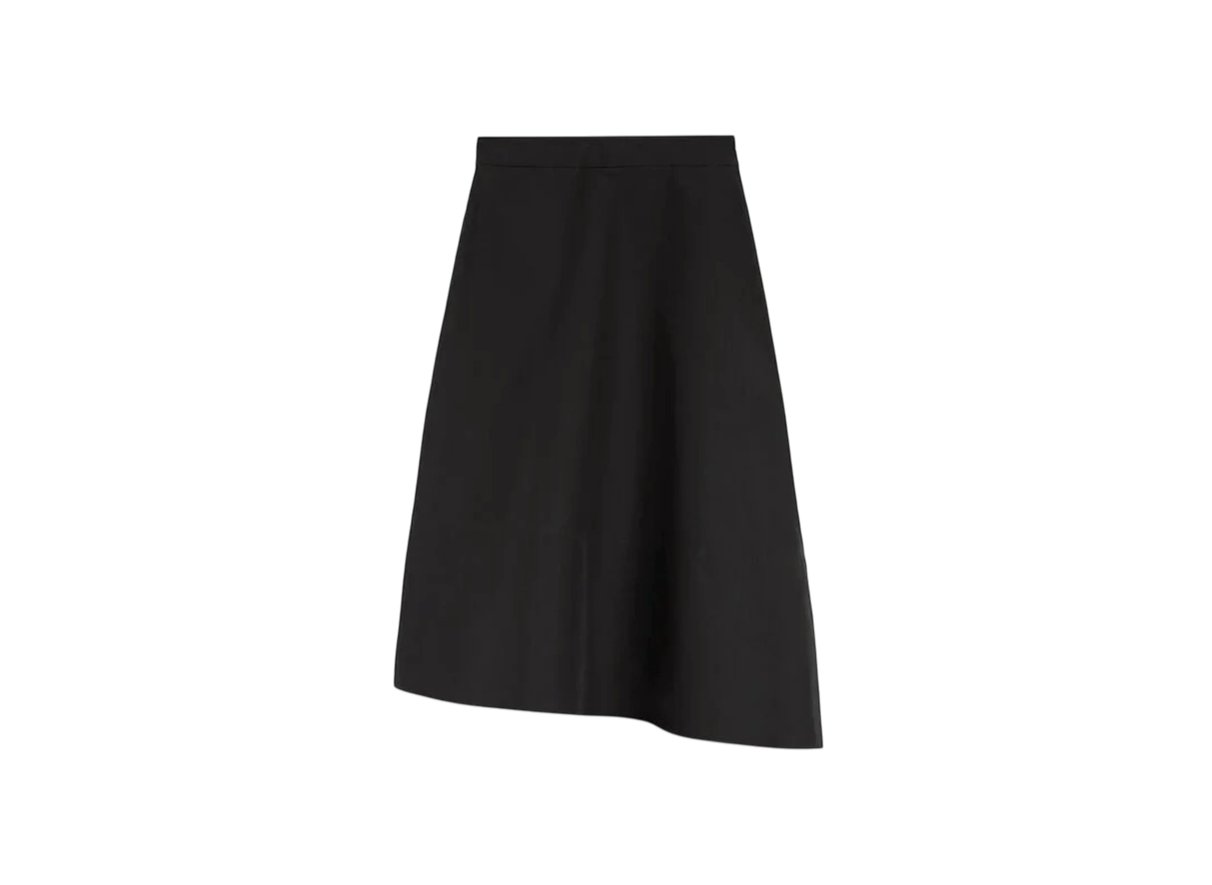Jil Sander Women's Lightweight Cotton Asymmetrical Skirt "Black"