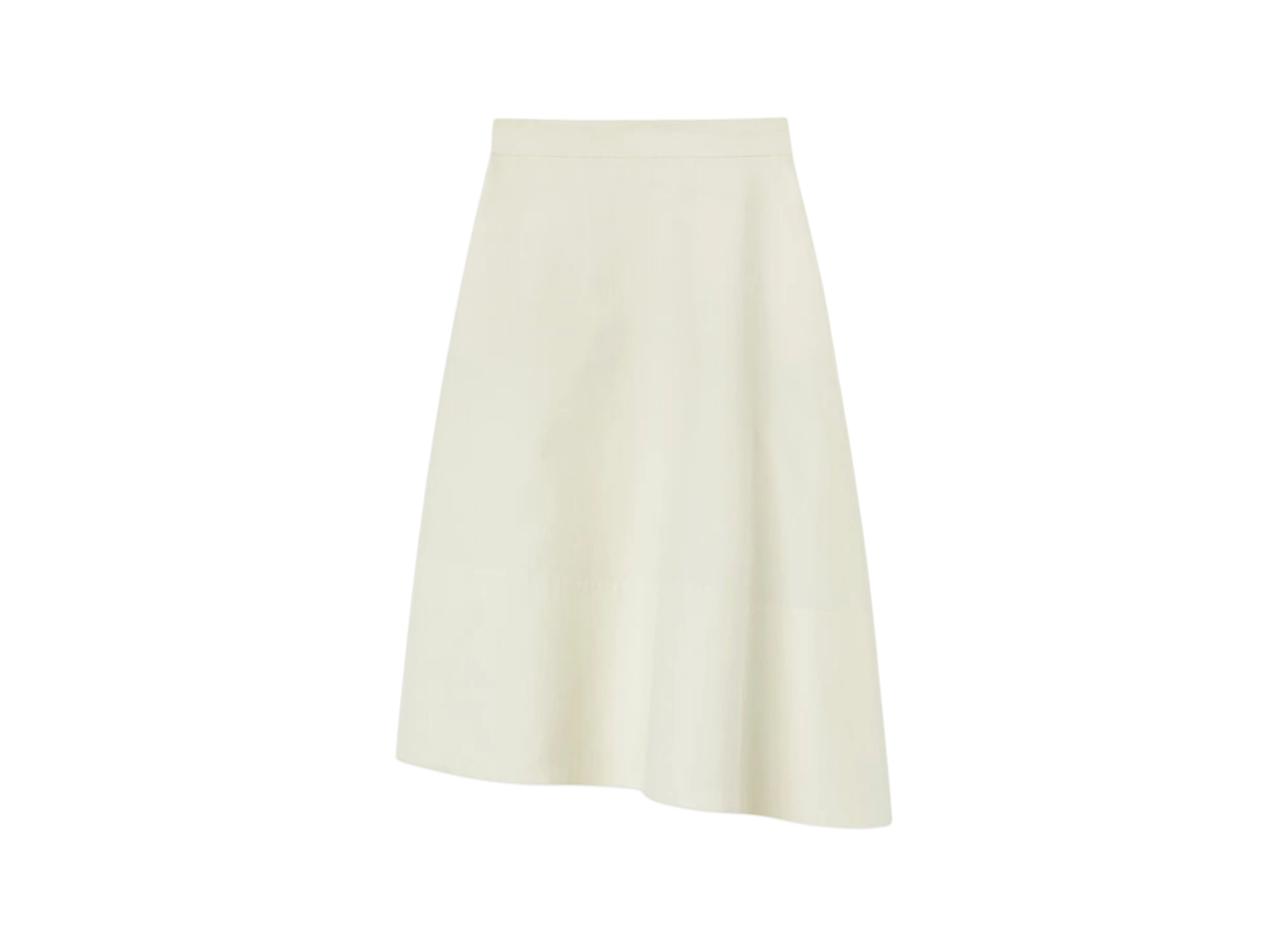Jil Sander Women's Lightweight Cotton Asymmetrical Skirt "Cornsilk"