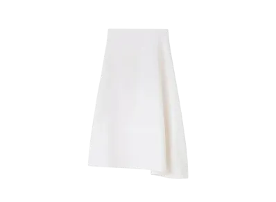 Jil Sander Women's Linen Asymmetrical Skirt "Optic White"