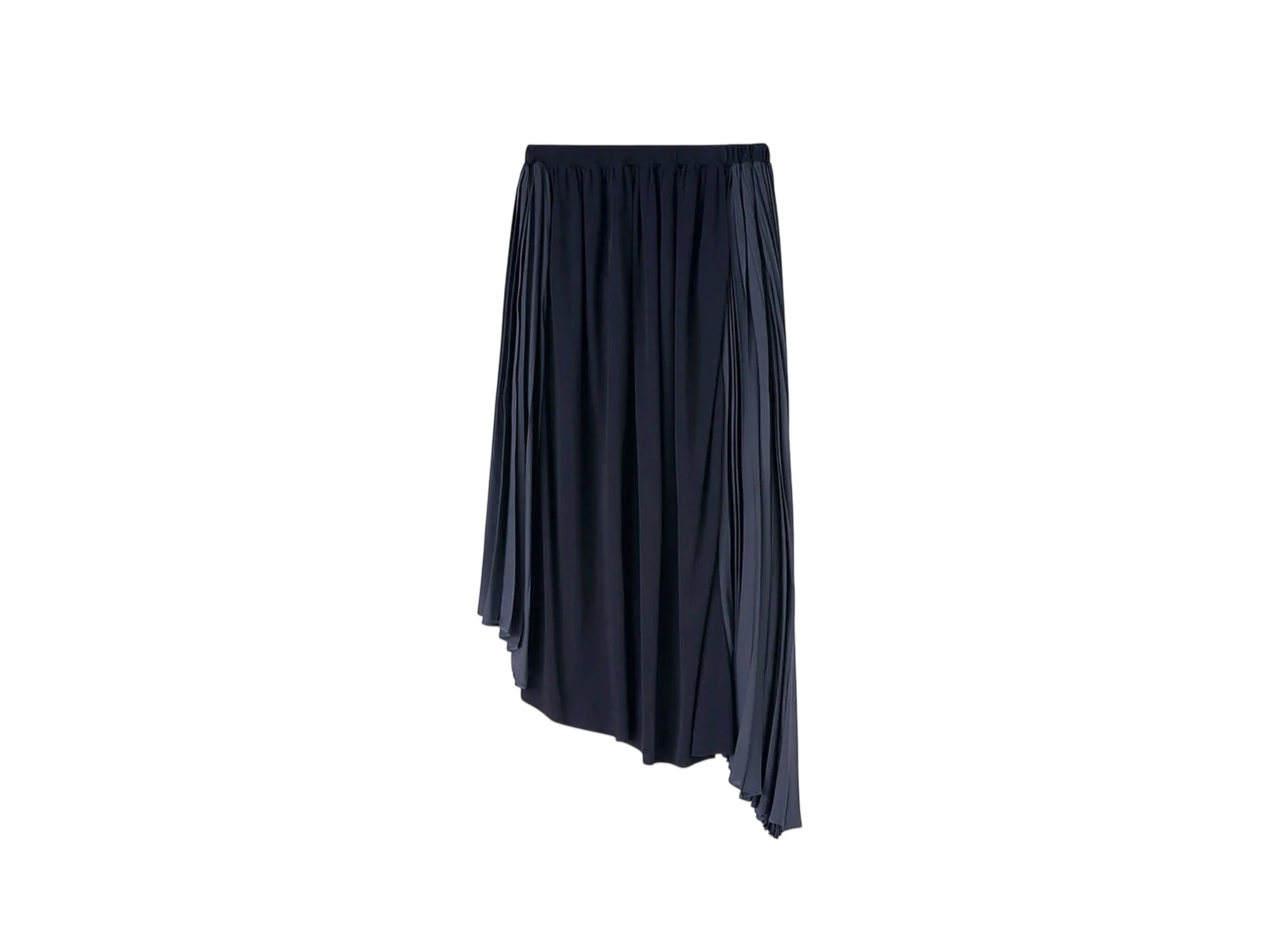 Jil Sander Women's Fluid Viscose Asymmetrical Skirt "Navy"