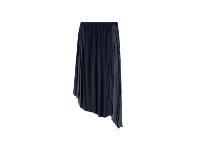 Jil Sander Women's Fluid Viscose Asymmetrical Skirt "Navy"