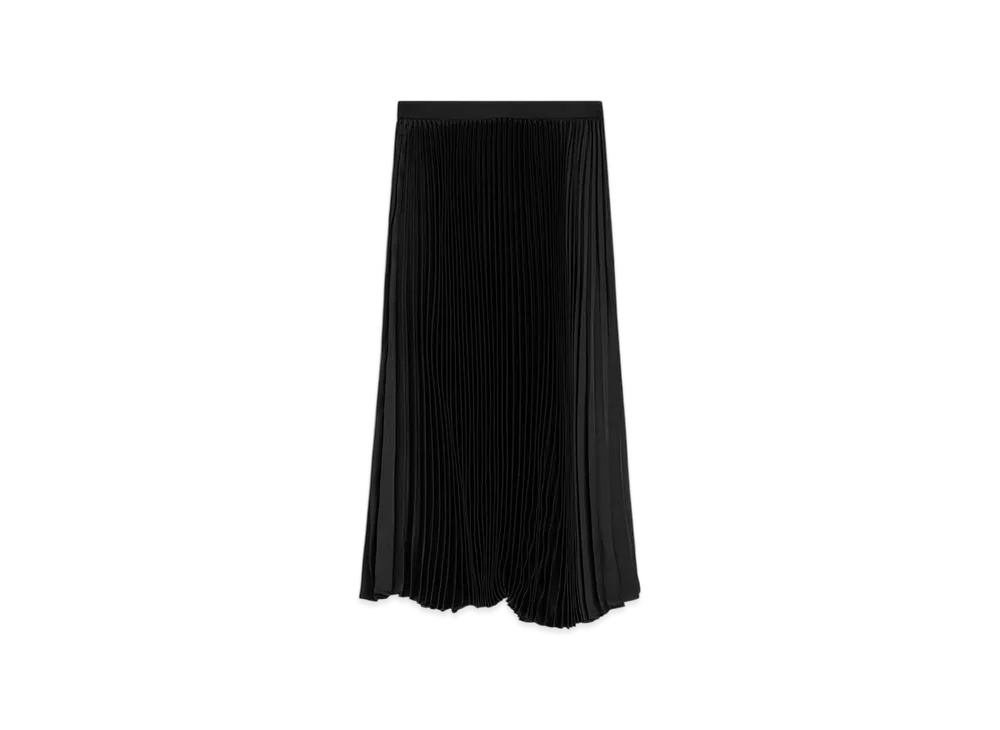 Jil Sander Technical Twill Pleated Skirt "Black"
