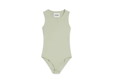 Jil Sander Women's Fluid Viscose Bodysuit "Lemon Green"