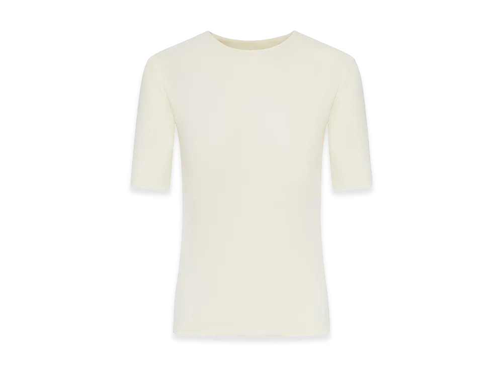Jil Sander Women's Short-Sleeved Crepe T-Shirt "White"