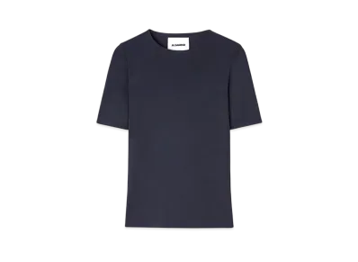 Jil Sander Women's Fluid Viscose Crew-Neck T-Shirt "Navy"