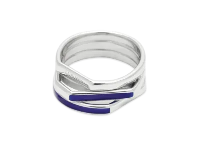 LOEWE Stacked Ring "Silver/Blue"
