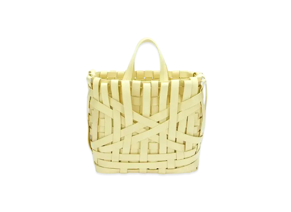 Jil Sander Woven Tote Medium "Lemon"