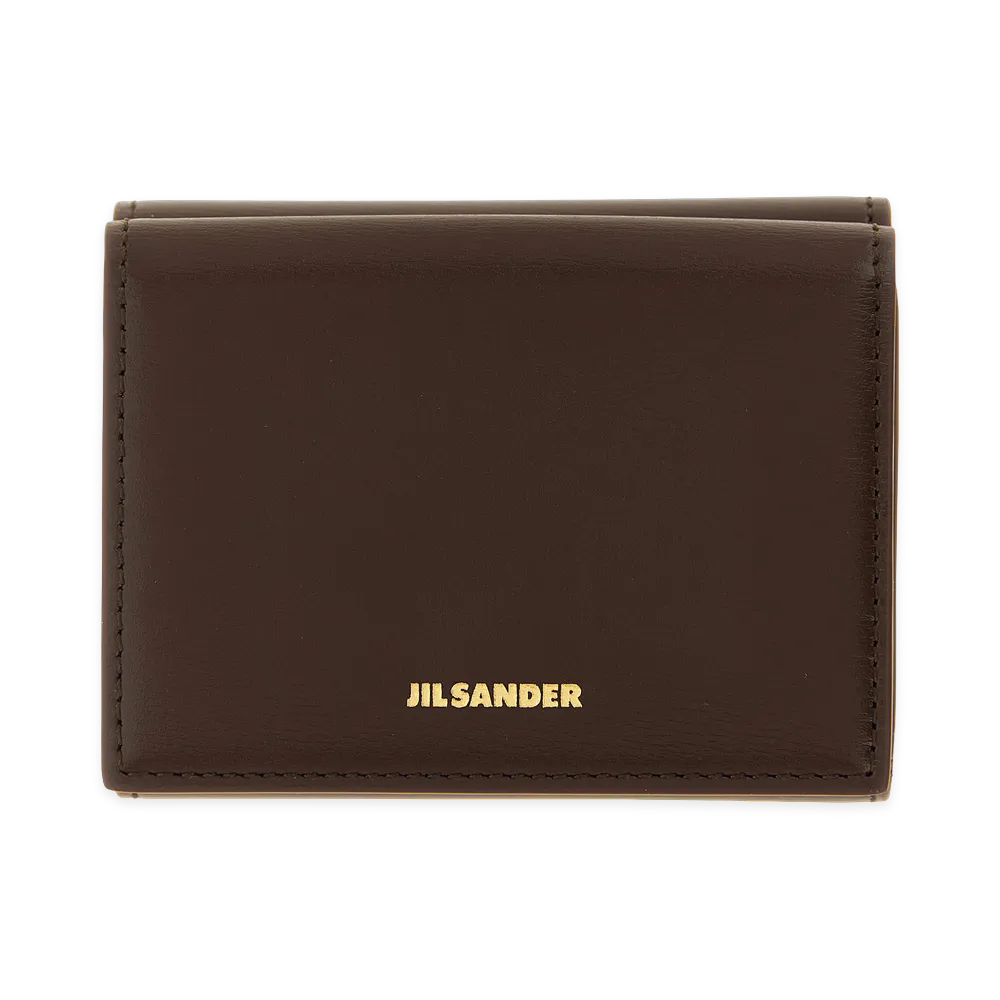 Jil Sander Women's Mini Leather Wallet "Brown"