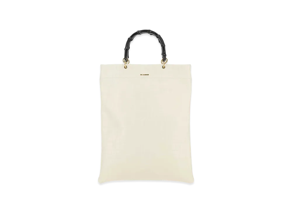 Jil Sander Women's Ivory Leather Medium Shopping Bag "White"