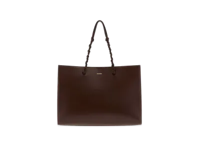 Jil Sander Women's Leather Tangle Shopping Bag "Brown/Chocolate"