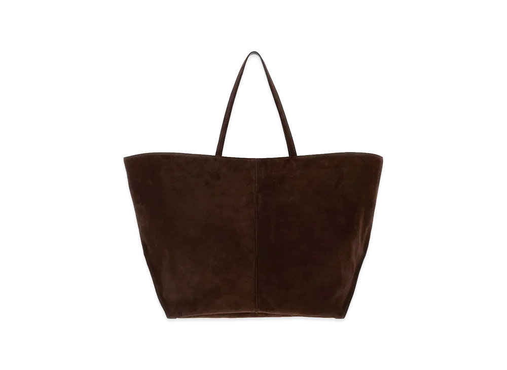 Jil Sander Women's Suede Linea Xl Shopping Bag "Bordeaux/Brown"