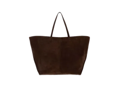Jil Sander Women's Suede Linea Xl Shopping Bag "Bordeaux/Brown"