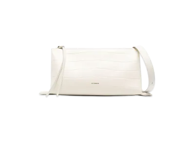 Jil Sander Women's Ivory Leather Small Empire Shoulder Bag "White"