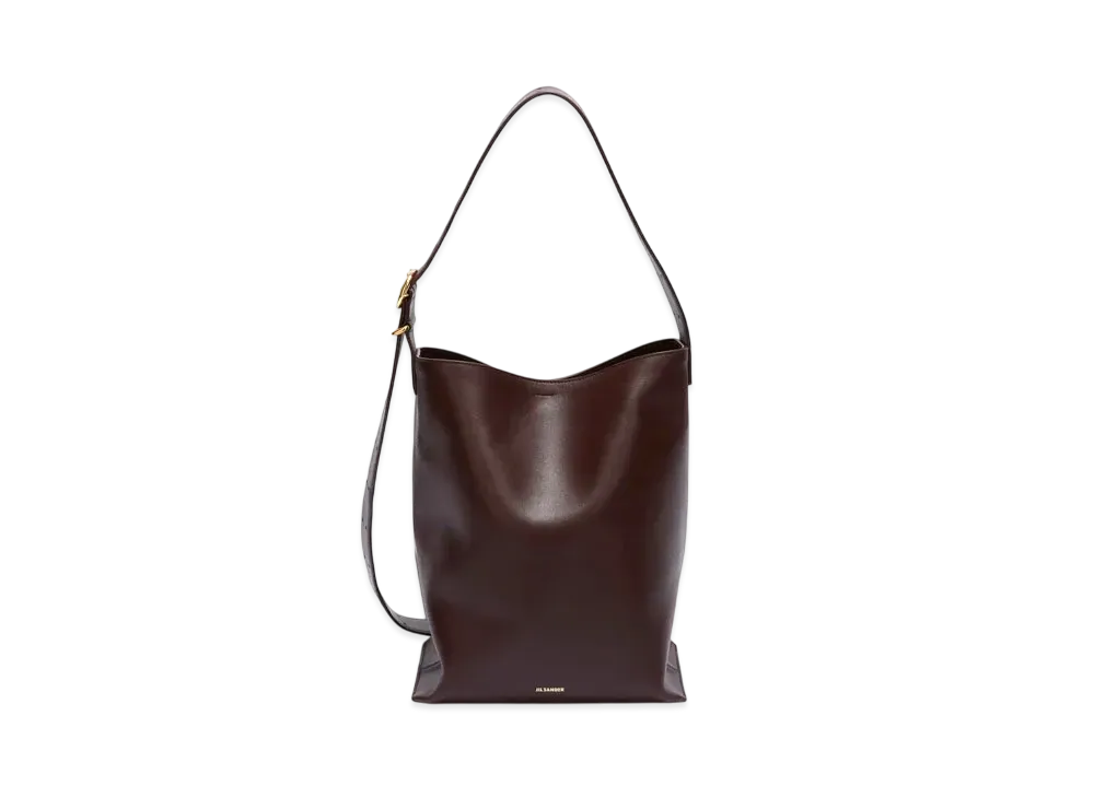 Jil Sander Cannolo Tote "Dark Brown"