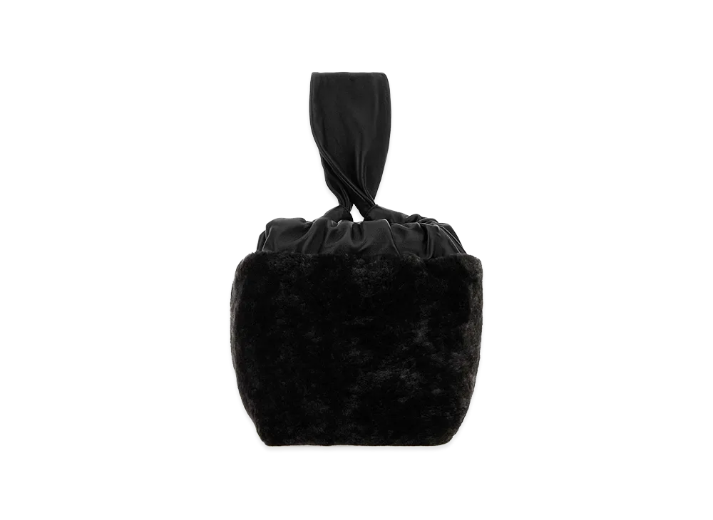Jil Sander Women's Shearling Clutch "Black"