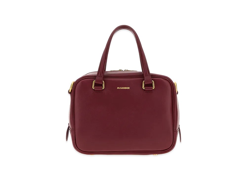 Jil Sander Women's Leather Small Vision Handbag "Burgundy"