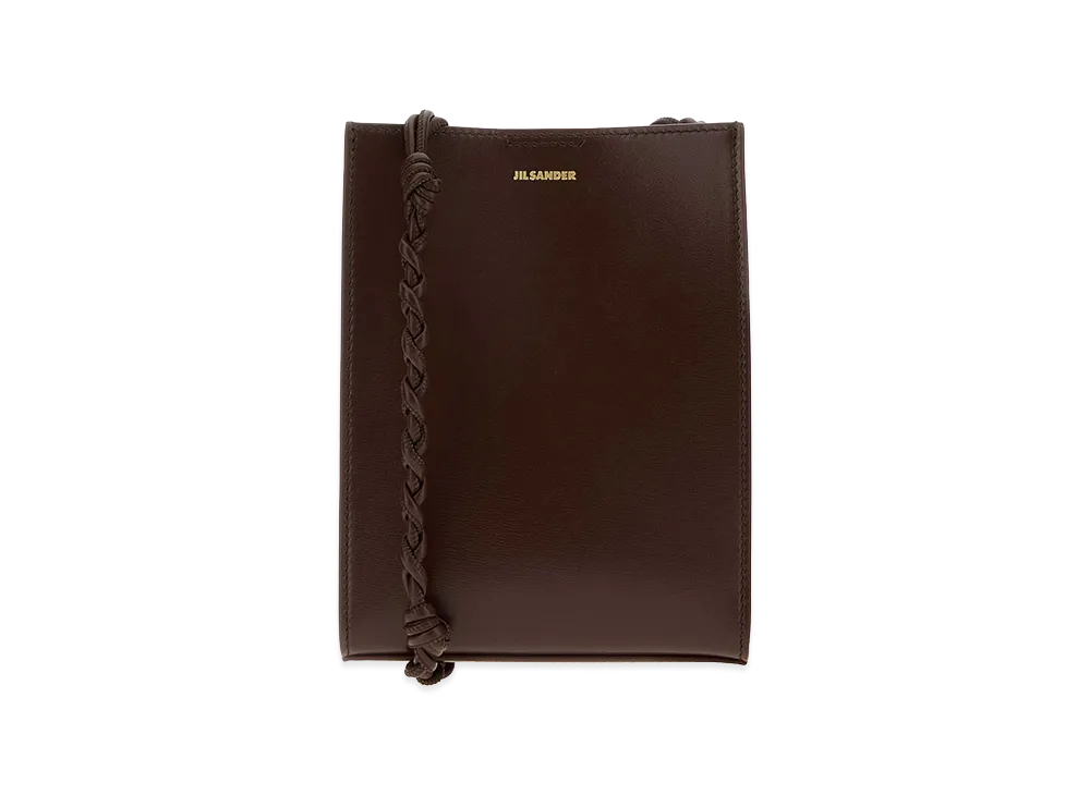Jil Sander Women's Leather Small Tangle Shoulder Bag "Brown/Chocolate"