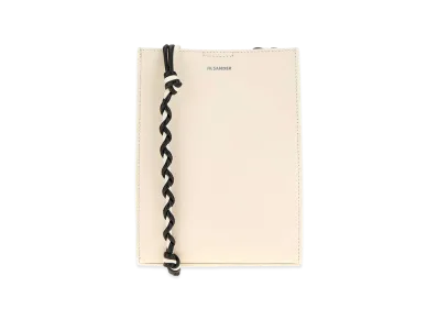 Jil Sander Women's Leather Small Tangle Shoulder Bag "White/Ivory"
