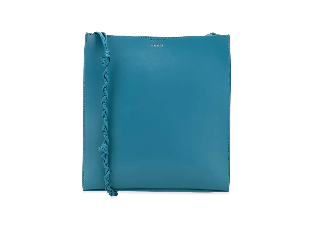 Jil Sander Women's Leather Medium Tangle Crossbody Bag "Turquoise Blue"