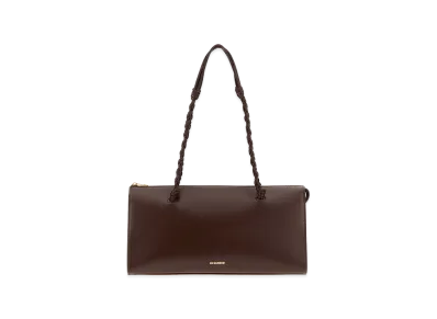Jil Sander Women's Leather Tangle Tent Shoulder Bag "Brown/Chocolate"