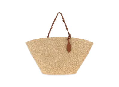Jil Sander Women's Raffia Large Tangle Bucket Bag "Beige"