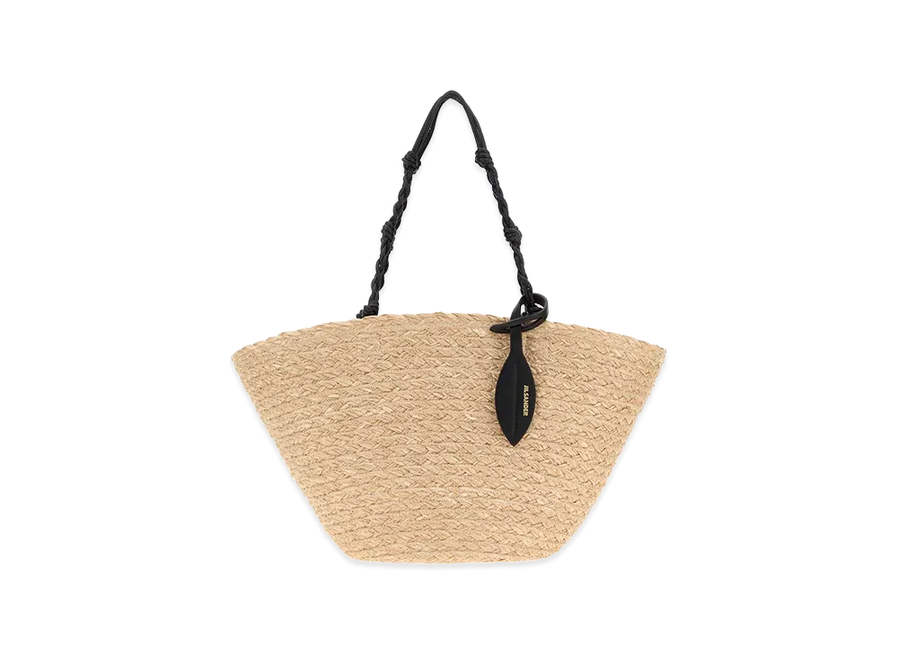 Jil Sander Women's Raffia Tangle Bucket Bag "Beige"