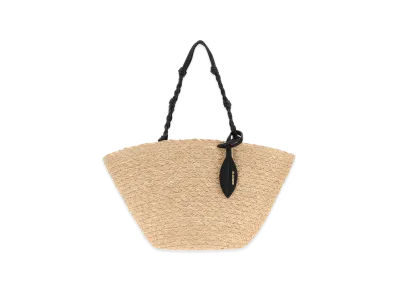 Jil Sander Women's Raffia Tangle Bucket Bag "Beige"