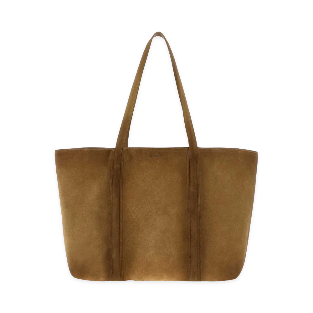 Jil Sander Women's Biscuit Suede Foro Shopping Bag "Walnut"