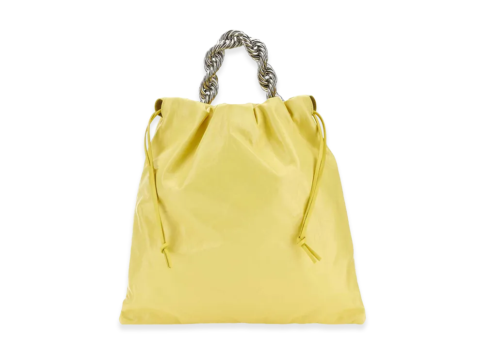 Jil Sander Women's Leather Bucket Bag "Yellow"