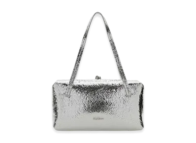 Jil Sander Women's Nappa Leather Goji Pillow Shoulder Bag "Silver"