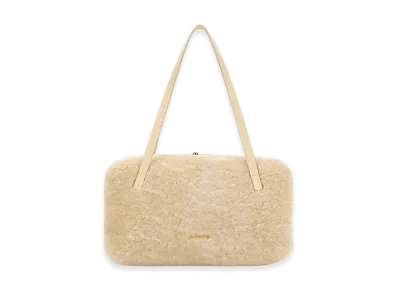 Jil Sander Women's Shearling Goji Pillow Handbag "Ivory"