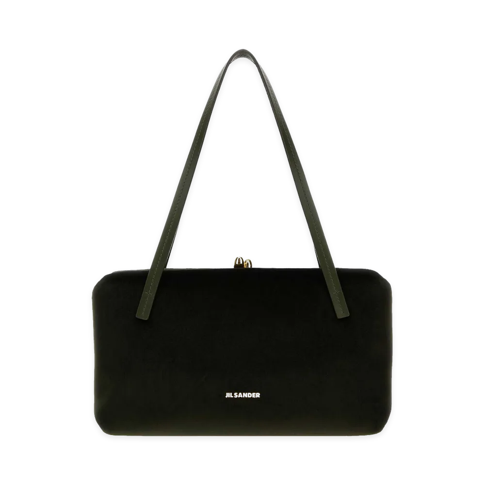 Jil Sander Women's Bottle Velvet Small Goji Pillow Handbag "Green"