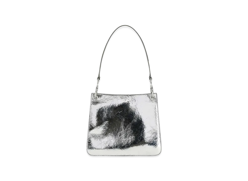 Jil Sander Women's Leather Otto Shoulder Bag "Silver"