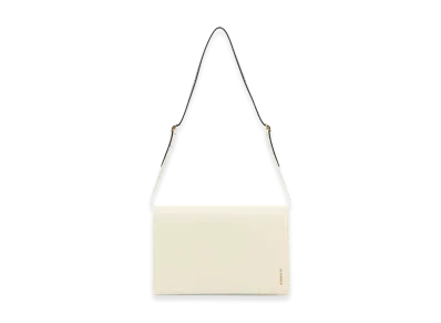 Jil Sander Women's Leather Small File Shoulder Bag "Ivory"