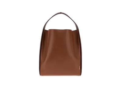 Jil Sander Women's Leather Pivot Bucket Bag "Caramel/Purple"